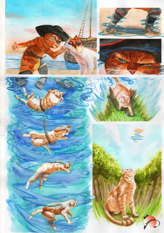 BD "Chat potté imerssion dans la vrais vie"